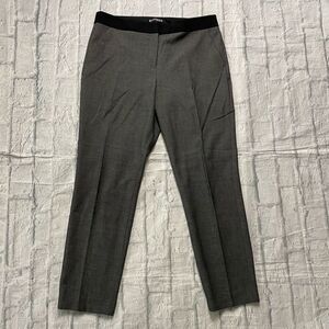 Express columnist women 10 mid rise ankle flat front dress pants grey & black